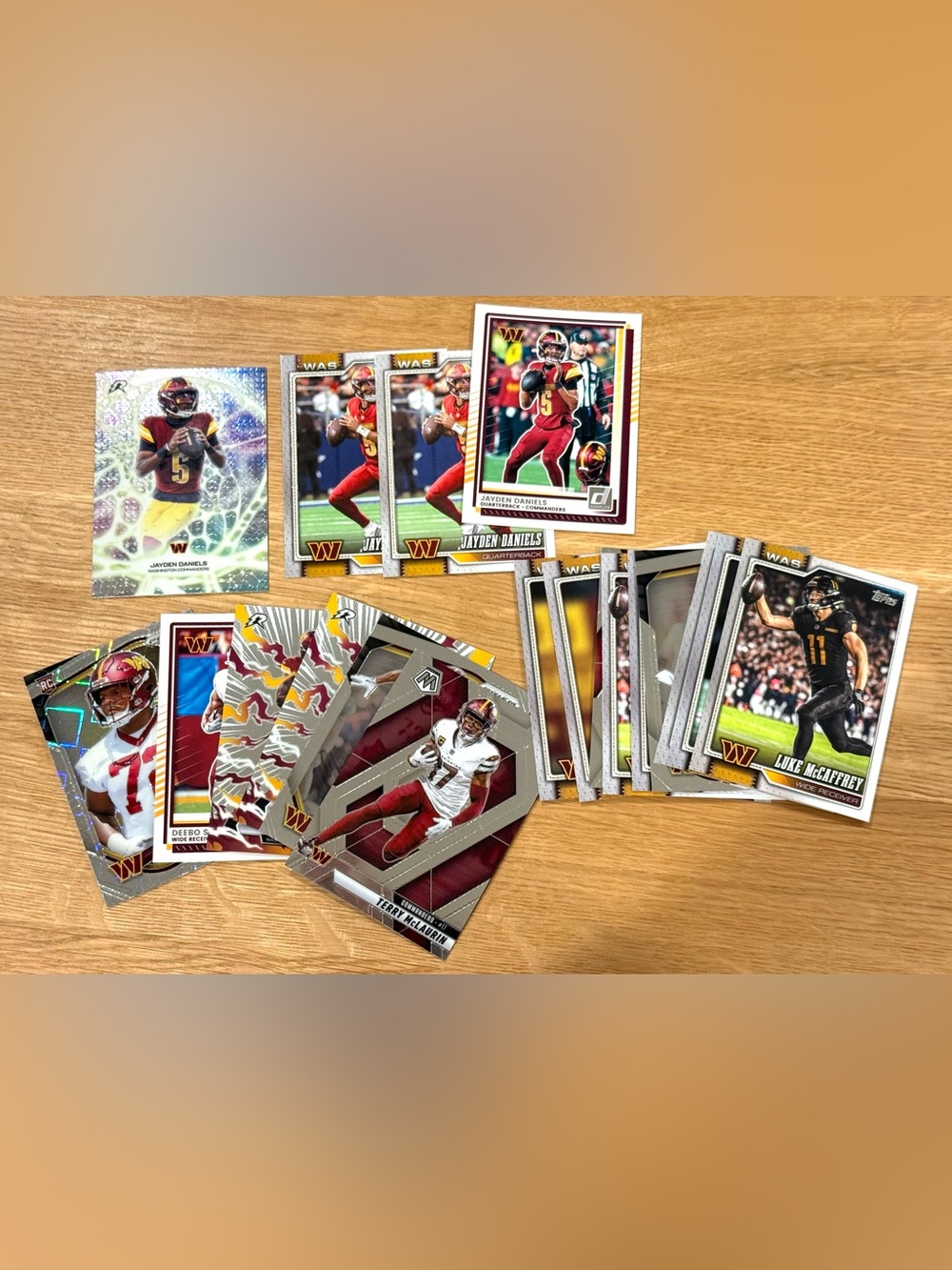 Washington Commanders Team Football Card Lot - Jayden Daniels and More